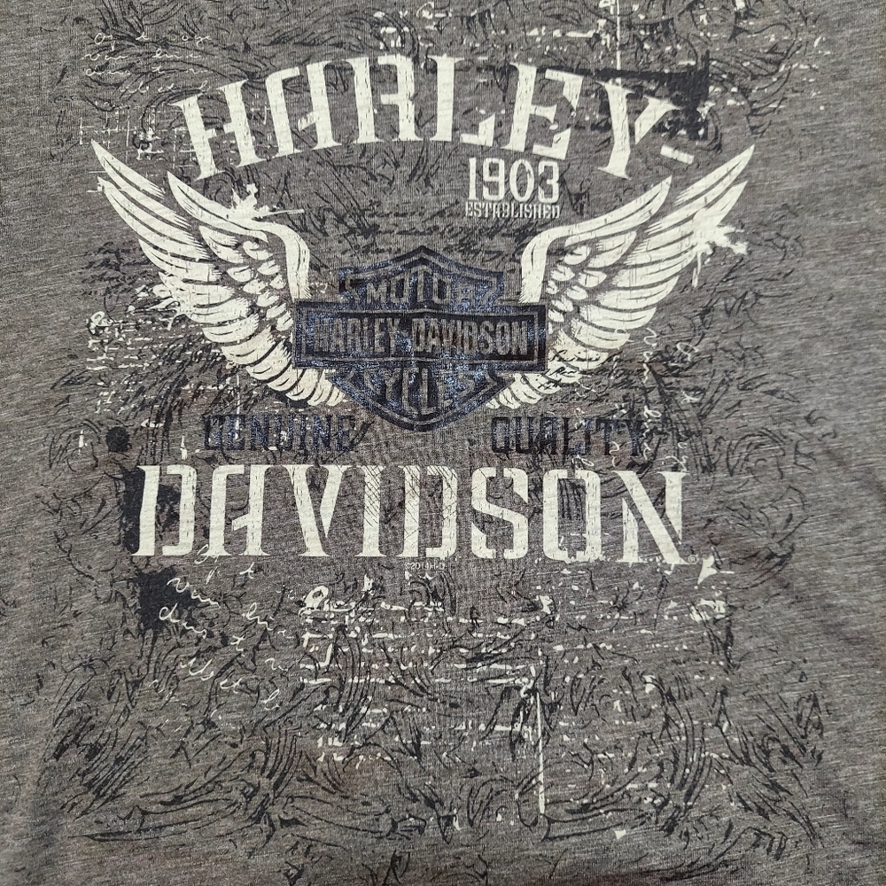 Harley-Davidson of Scottsdale Arizona Gray Longsleeve Cotton Shirt Medium - Picture 3 of 14